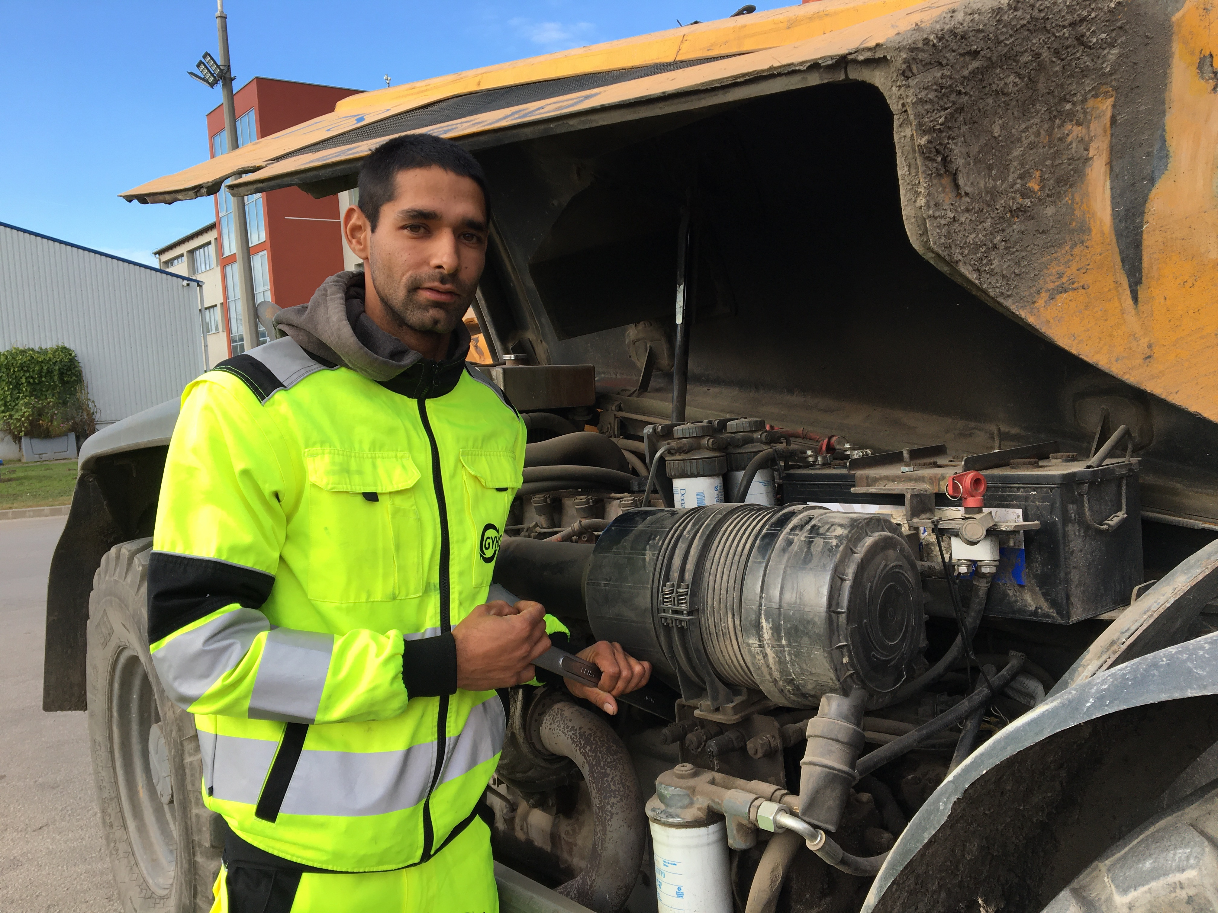 Karbantartó munka közben